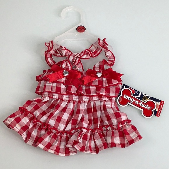 Wag a tude Ruffles and checkers Dress size XXS NWT - Picture 1 of 13